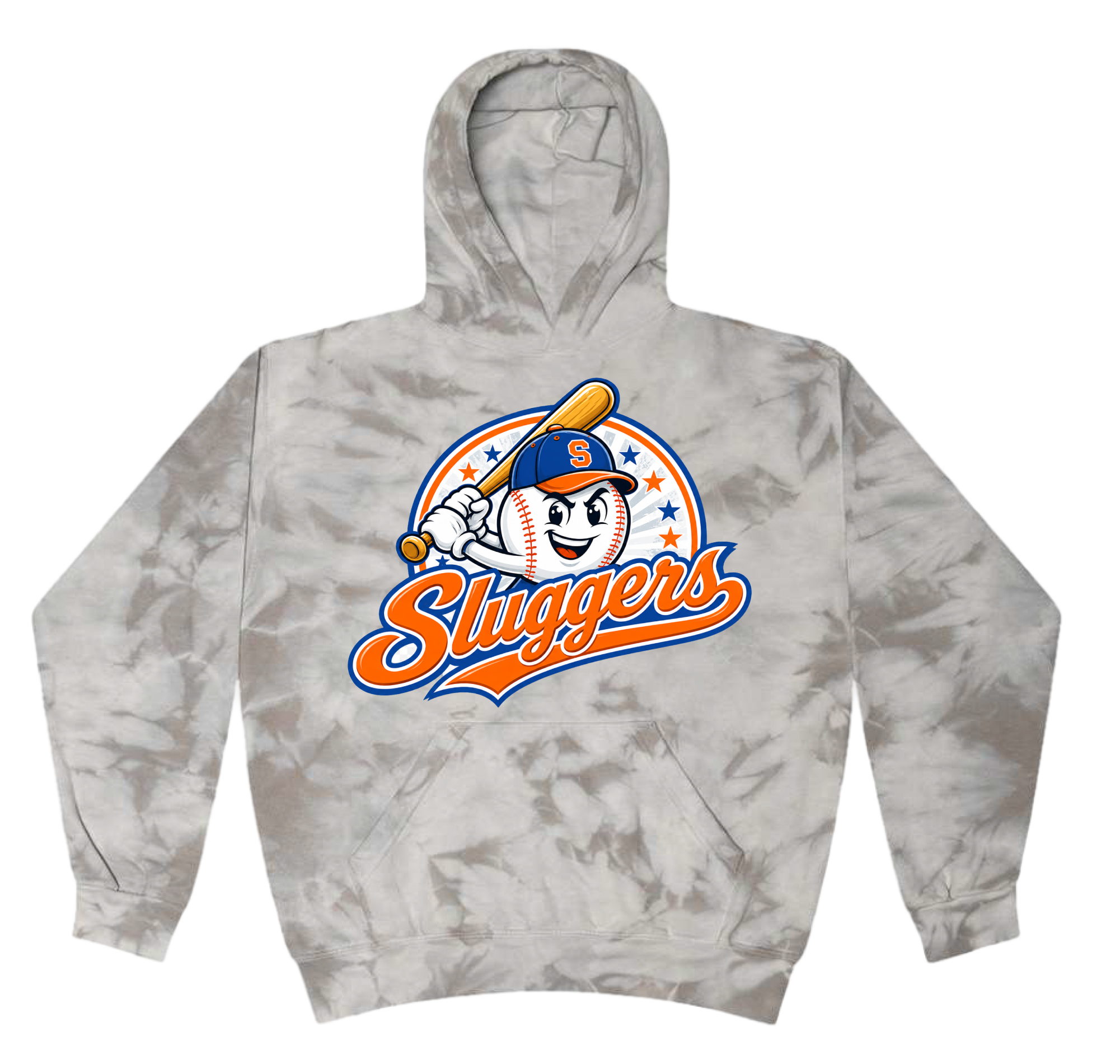Sluggers 2026 Fall Ball | Grey Tie Dye Hoodie