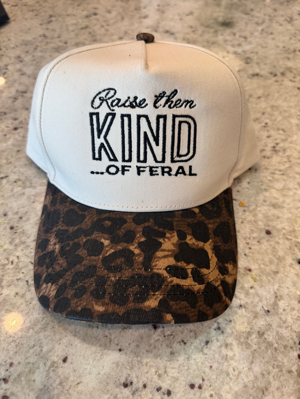 Raise Them Kind of Feral embroidered snap back hat