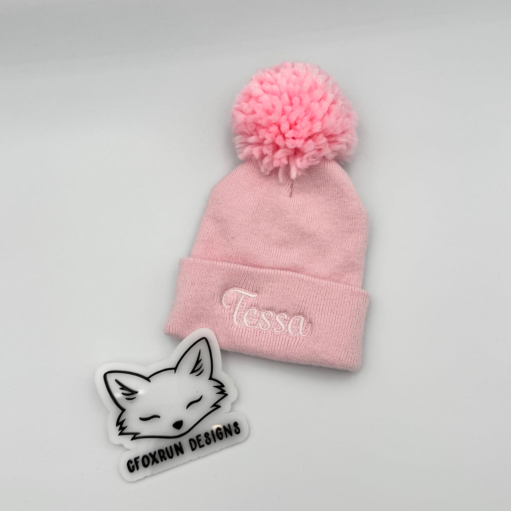 Embroidered Baby's First Beanie
