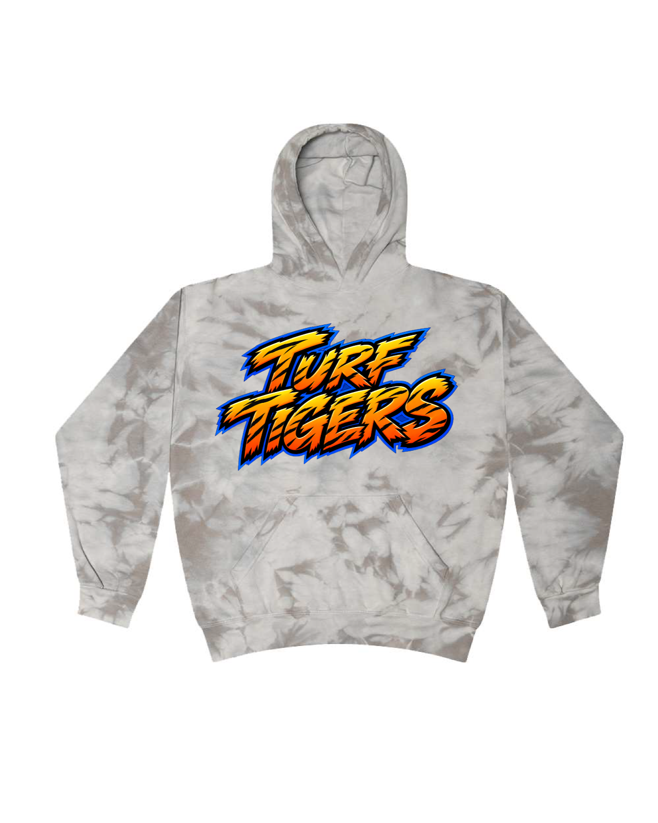 Turf Tigers | Grey Crystal Tie Dye Hoodie YOUTH
