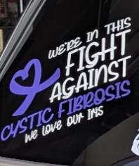 Cystic Fibrosis Window Decal, Fight Against CF, We're in this fight!