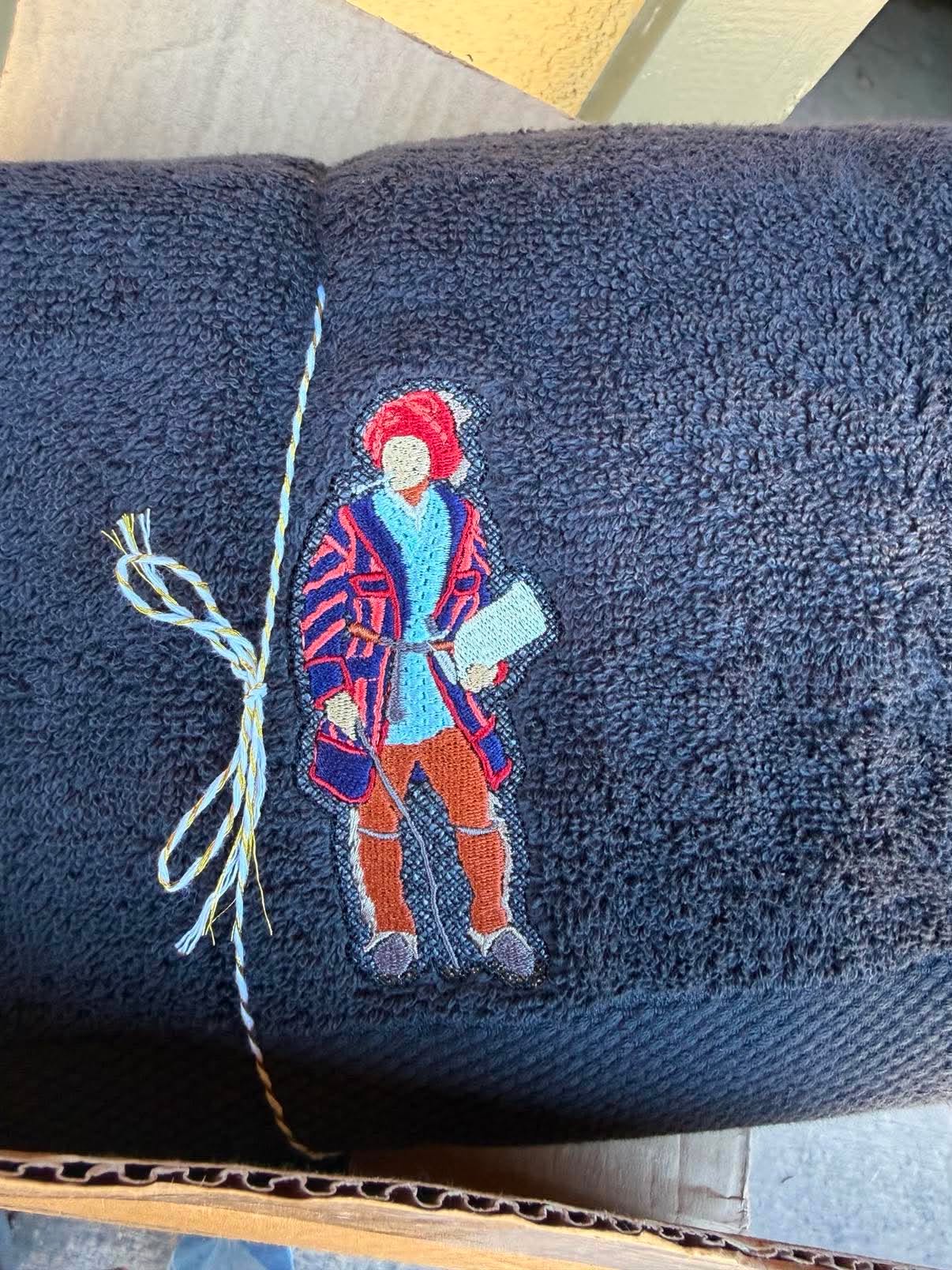 Towel embroidery, custom design